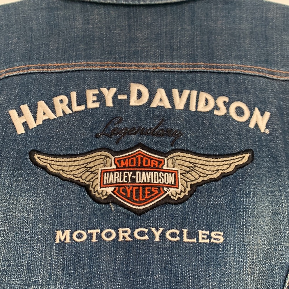 Authentic Harley Davidson jean jacket